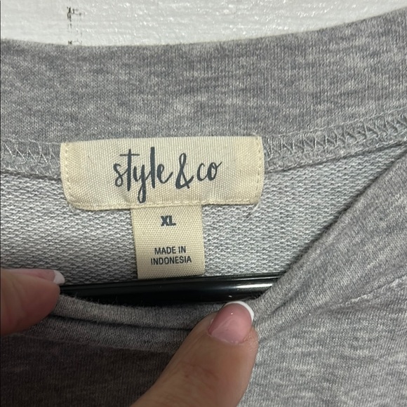 Style & Co. Gray Sweatshirt - Picture 4 of 5